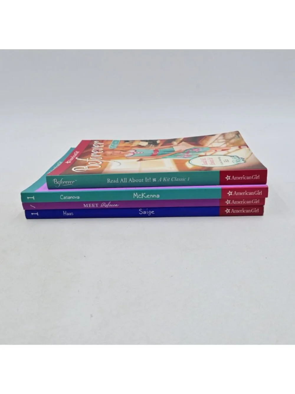 American Girl Book Set Of 4 Kit McKenna Rebecca Saige Story Paperback Collection
